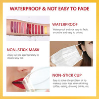 ieron Lip Stains 3pcs Lip Glosses Lip Matte Long Lasting Water-resistant Anti-stick with Gloden Gift Box for Lip Make-up Beauty - Purple Series