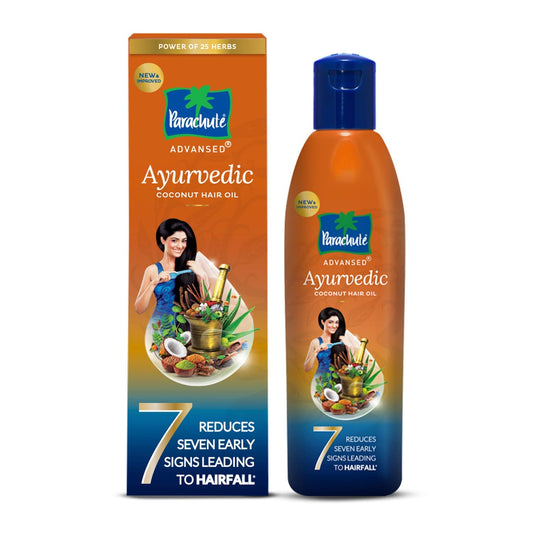 Parachute Advanced Ayurvedic Hair Oil - Controls Hair Fall Control and grows hair longer 180ml by Parachute