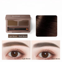 SinceReal 2 In1 Eyebrow-Powder Kit with Palette, Pencil, & Tint, Light Brown & Dark Brown Eyebrow-Powders for Dye & Contouring of Brows