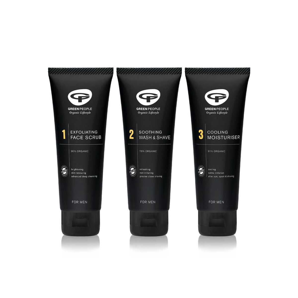 Green People GREEN PEOPLE for Men Skin Care Heroes Natural & Organic Men’s Skin Care Gift Set Refreshing, Cooling Shaving & Grooming Set for Men SLS Free, Paraben Free & Ethanol Free Cruelty Free & Vegan, white