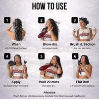 Nanobeauty, Brazilian Straight, Diamond Shine, Hair Smoothing Treatment, 250ml Bottle Only
