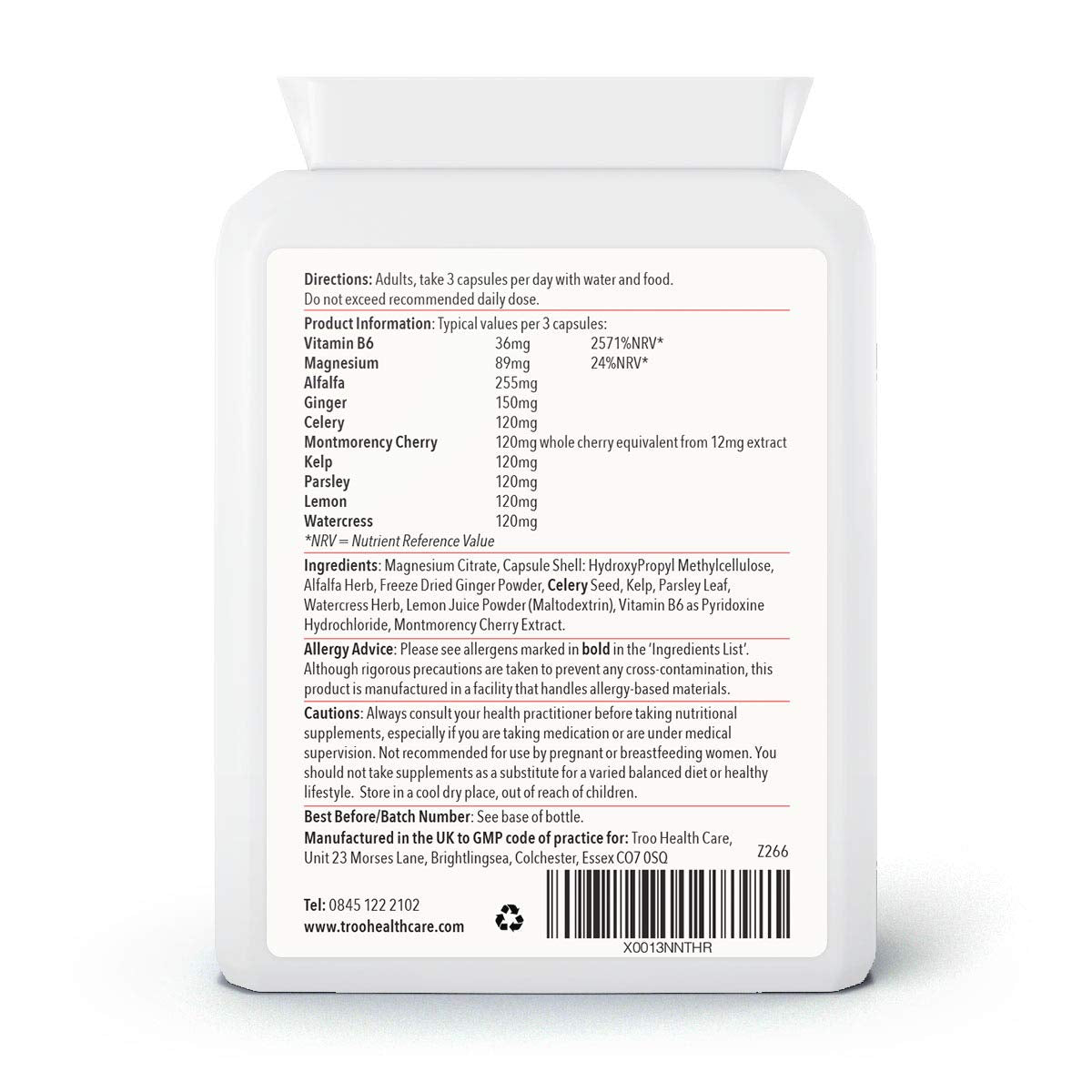 Troo AQUALiberate 90 Capsules - Electrolyte and Hormonal Balance Supplement for Women - Botanical Blend with Magnesium and Vitamin B6 - UK Manufactured to GMP Standard