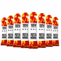 Maple Ignite - Natural Energy Gels with Grade A Canadian Maple Syrup for Running, Cycling & Endurance by Protein Rebel - Easy to Digest Running Gels - 24g Carbs, Electrolytes (8 Sachets)