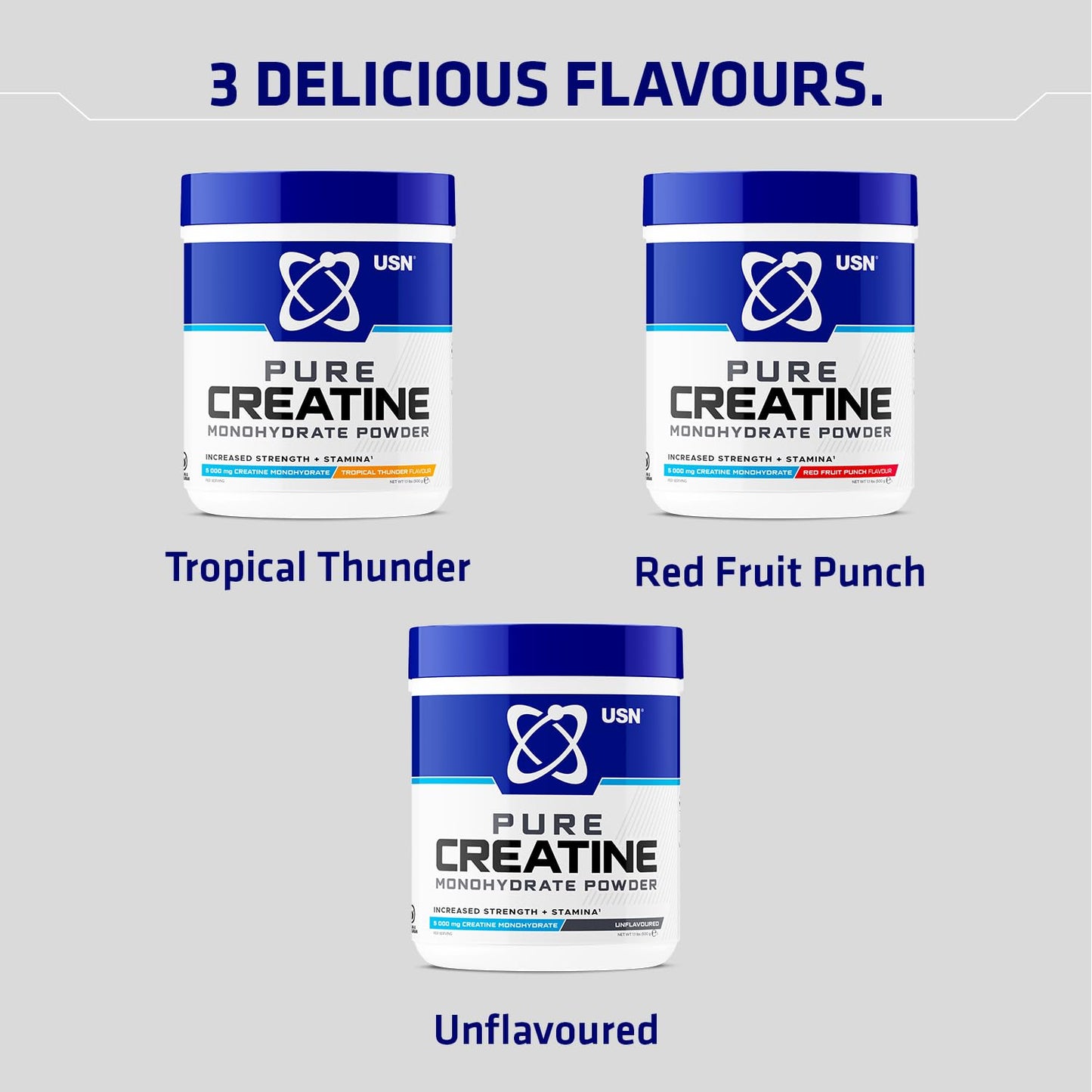 USN Micronised Creatine Powder 230g (67 Servings): 100% Pure Creatine Monohydrate Powder for Performance and Muscle Recovery, Suitable for Vegans - Unflavoured