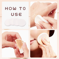 D.A.Y. Republic 8 Pack Makeup Sponge Blenders, Circle Shaped, White, Soft and Flexible, Foundation Make up Blender Pads for Liquid, Creams, and Powders, Wet and Dry use, Perfect for Everyday Use