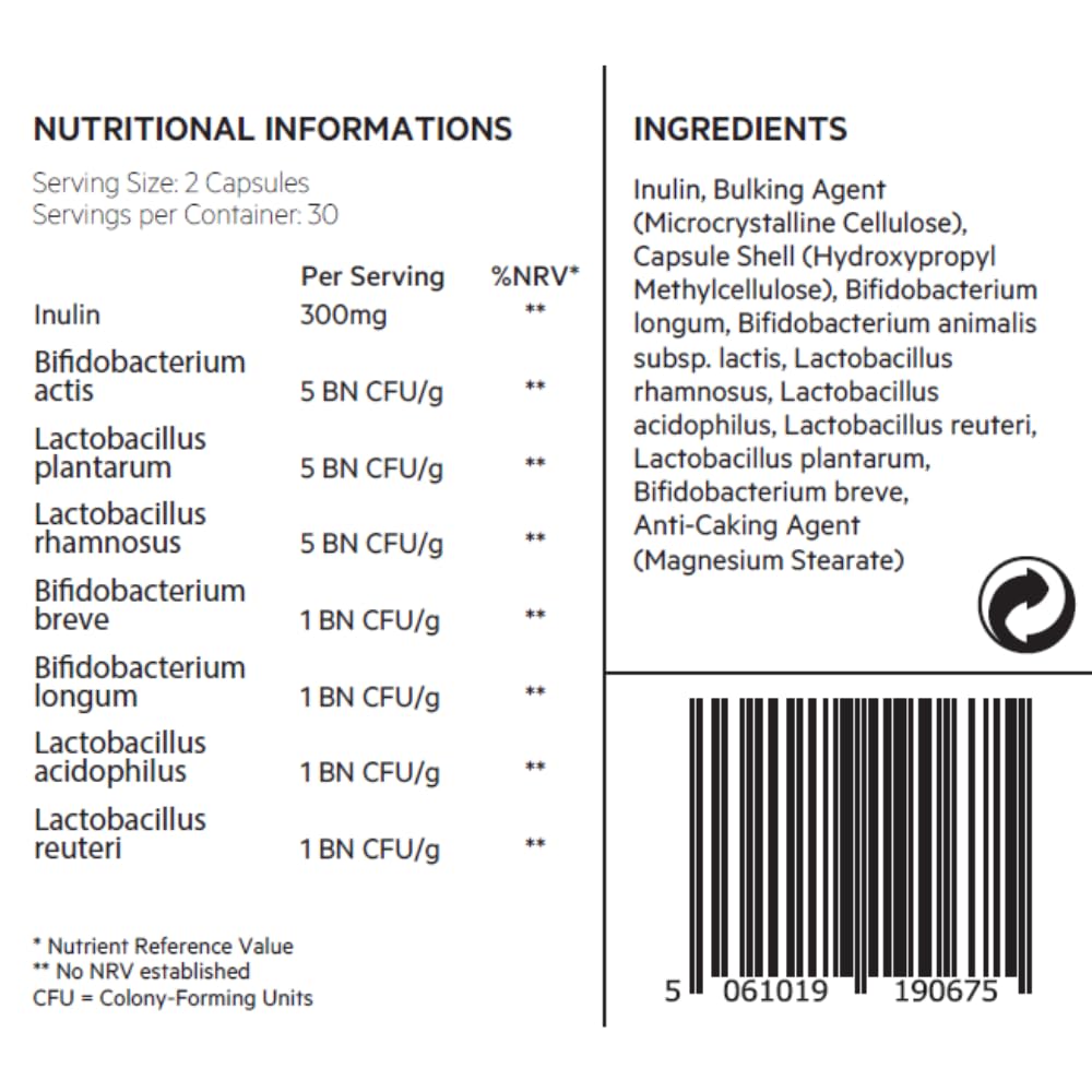 Anatome Daily Biotic + Gut Support Refill Pouch - New Formula Nutritional Supplement - Probiotic with 20 Billion Good Gut Bacteria - 60 Capsules