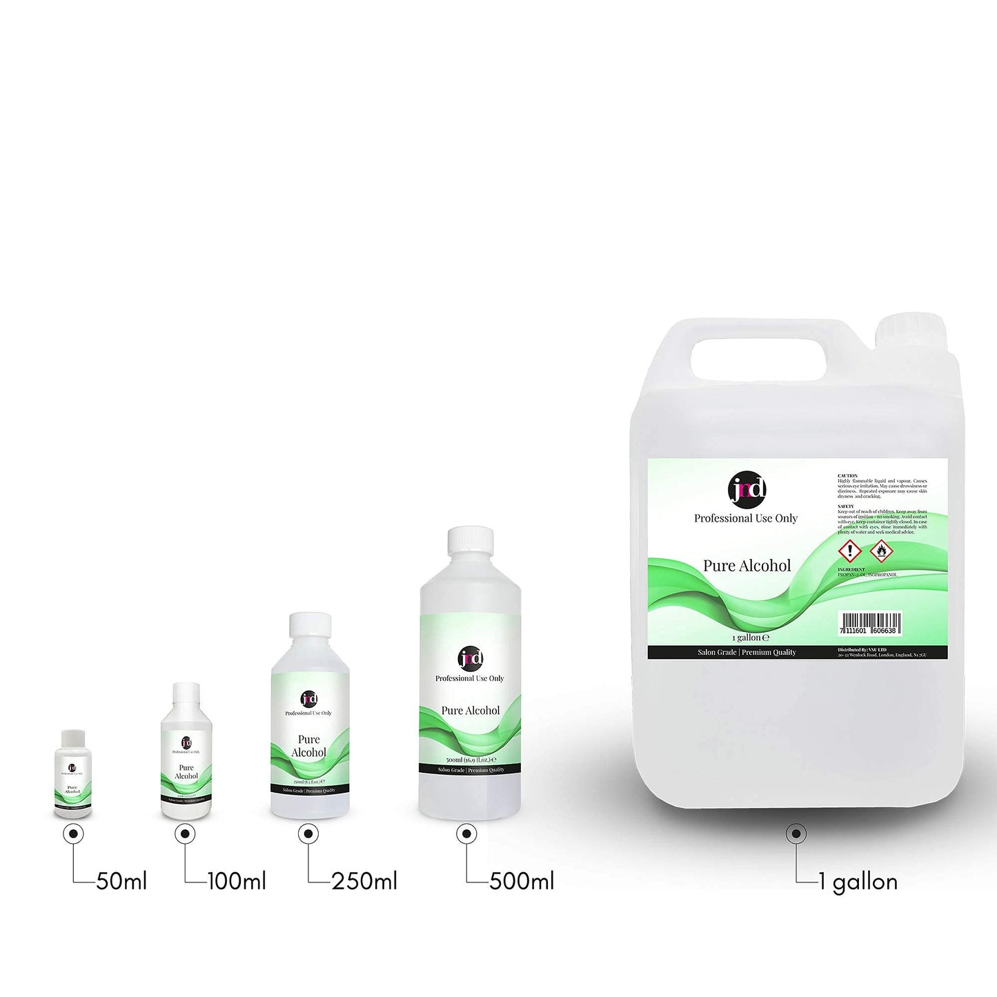 JND 100% Pure Alcohol Prep & Wipe Cleanser Nail Gel Polish Residue Remover (100ml)