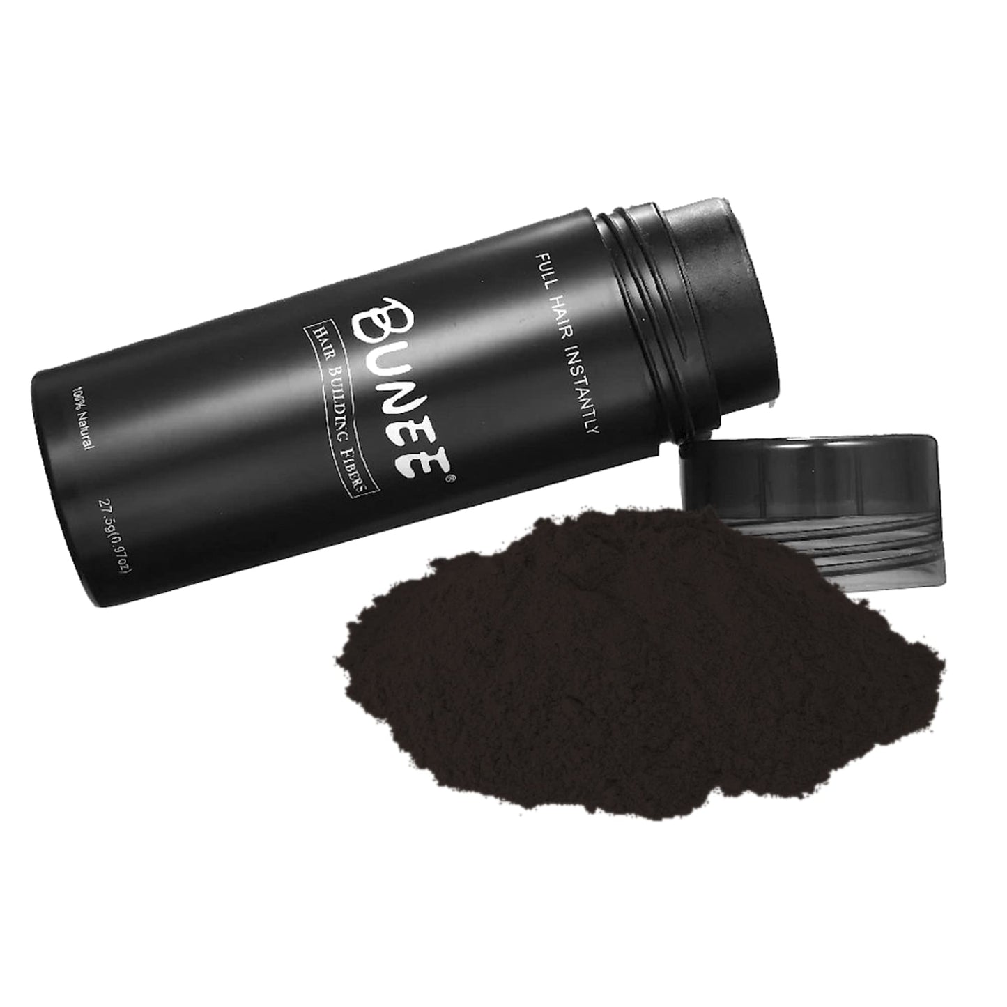 Maxter Bunee Hair Fibres - Hair Thickener - Hair Loss Coverage in 30 Seconds - 100% Natural Cotton Hair Powder Women and Men (Dark Brown 27.5g)