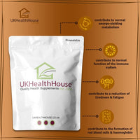 UKHealthHouse Ferrous Fumarate Iron Tablets 14mg Blood Cells Energy Anaemia Tiredness Pregnancy High Strength General Health & Well Being Supplement Vegan (120)