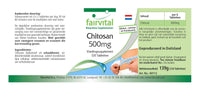 fairvital Fairvital | Chitosan 500mg - HIGH Dosage - 120 Tablets - Natural Fiber