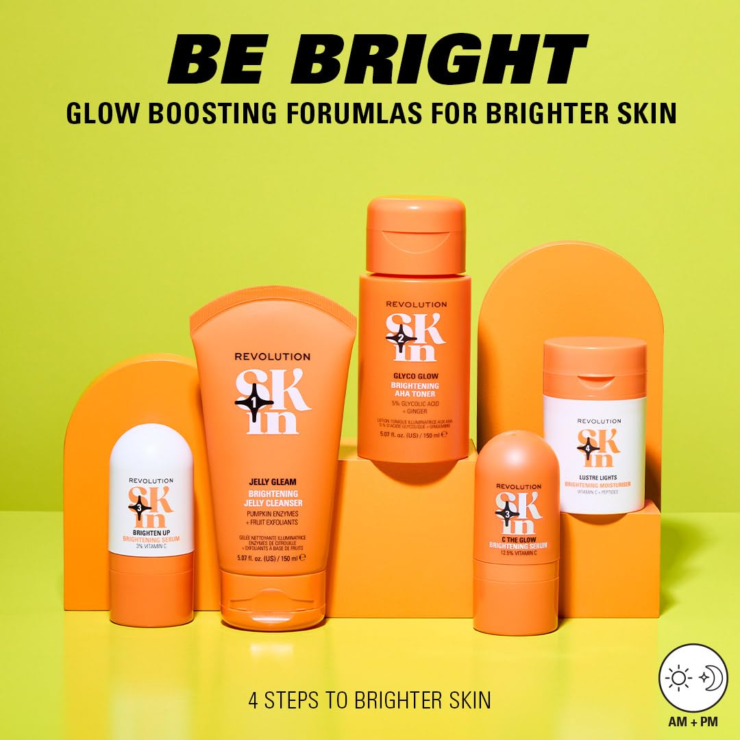 Revolution Skincare London Revolution Skin, C The Glow 12.5% Vitamin C Brightening Serum, Face Serum, Boosts Radiance, Hydrating Formula, Vegan & Creulty-Free, 30ml