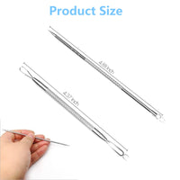 DFsucces Blackhead Remover Comedone Extractor, 2 PCS, Silver