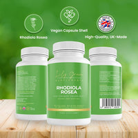 Lily Green Supplements Lily Green Rhodiola Rosea Capsules | 600mg Per Serving Rhodiola-Rosea Supplements for Anxiety, Adaptogenic & Cognitive Support | Non-GMO, No Artificial Additives | 90 Capsules | Made in UK
