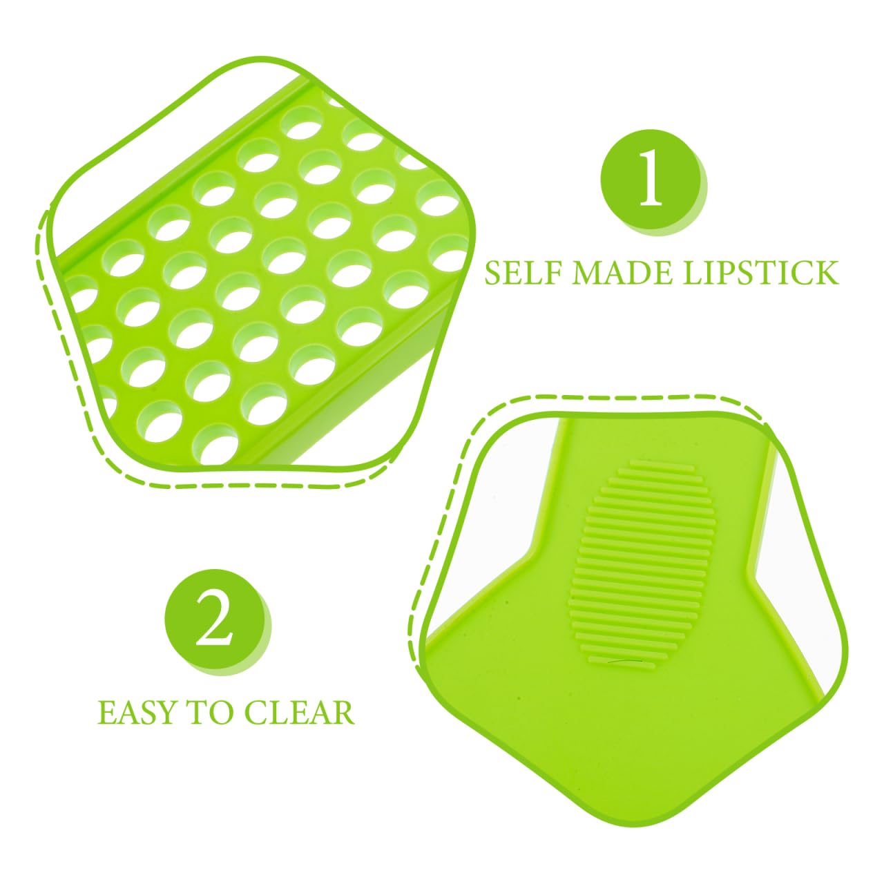 Lurrose Lip Balm Crafting Kit 50 Holes Filling Tray and Spatula Lip Balm Tubes Filling Tray for Diy Lipstick Gloss and Homemade Projects