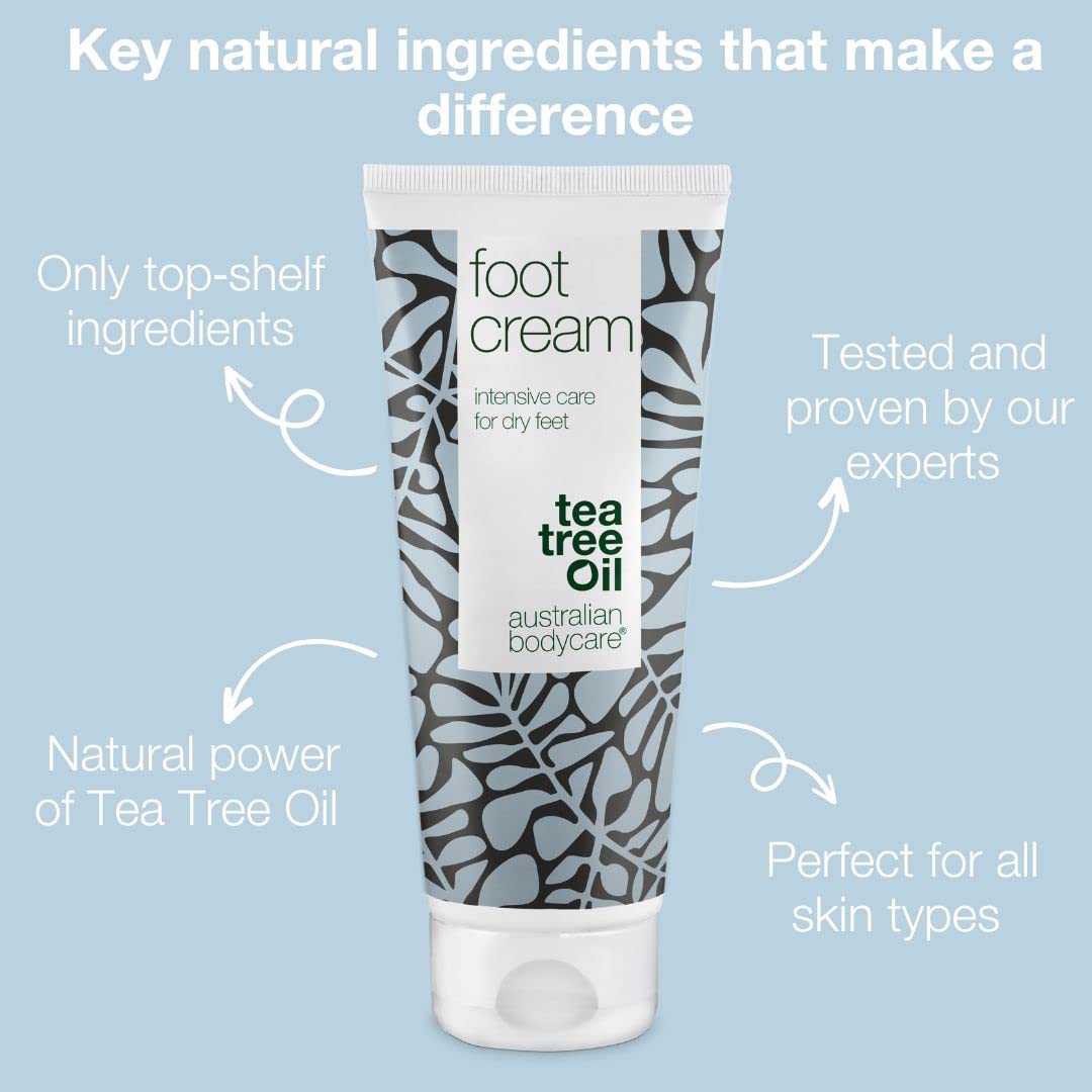 tea tree oil australian bodycare Foot Cream from Australian Bodycare 100ml | Hard Skin Remover for Women & Men | Treatment against Hard, very Dry & Cracked Feet with 10% Urea | Foot Care against Sweaty Feet with Tea Tree Oil