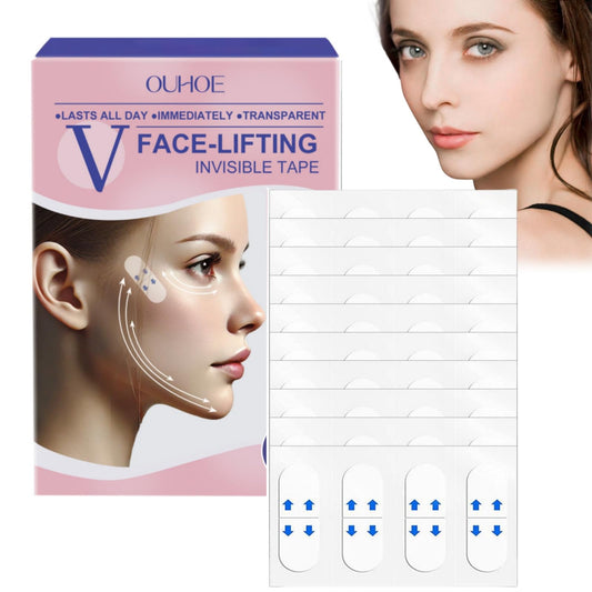 Jinjiar 40PCS Face Lift Tape,Face Lift Tape Invisible,Face Lift Tapes for Facial Wrinkles Reduction, Waterproof Elasticity Face Tape,Anti Wrinkle Patches,Face Tapes for Lifting Sagging Skin,Beauty Face Tape