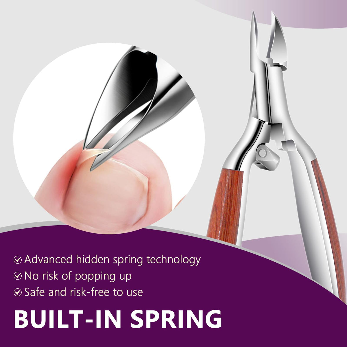 AONOLOVO Toenail Clippers Super Sharp, Professional Thick Ingrown Toe Nail Clippers for Men Women Elderly, Large Podiatrist Toenail Clippers Heavy Duty Nail Nippers Toenail Cutters