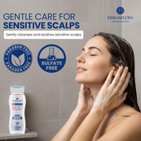 Dermaflora Sensitive with MSM Shampoo – 250ml | Sulfate & Paraben Free Hydrating Shampoo for Sensitive Scalp | Gentle Daily Hair Care for Dry, Damaged or Oily Hair