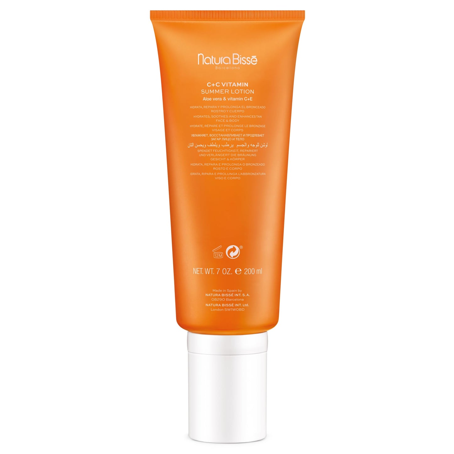 Natura Bissé C+C Vitamin Summer Lotion Hydrating and Soothing Lotion with Vitamin C and E and Aloe Vera Summer Cream Enhances Tan for Face and Body 7 fl. oz - 200 ml