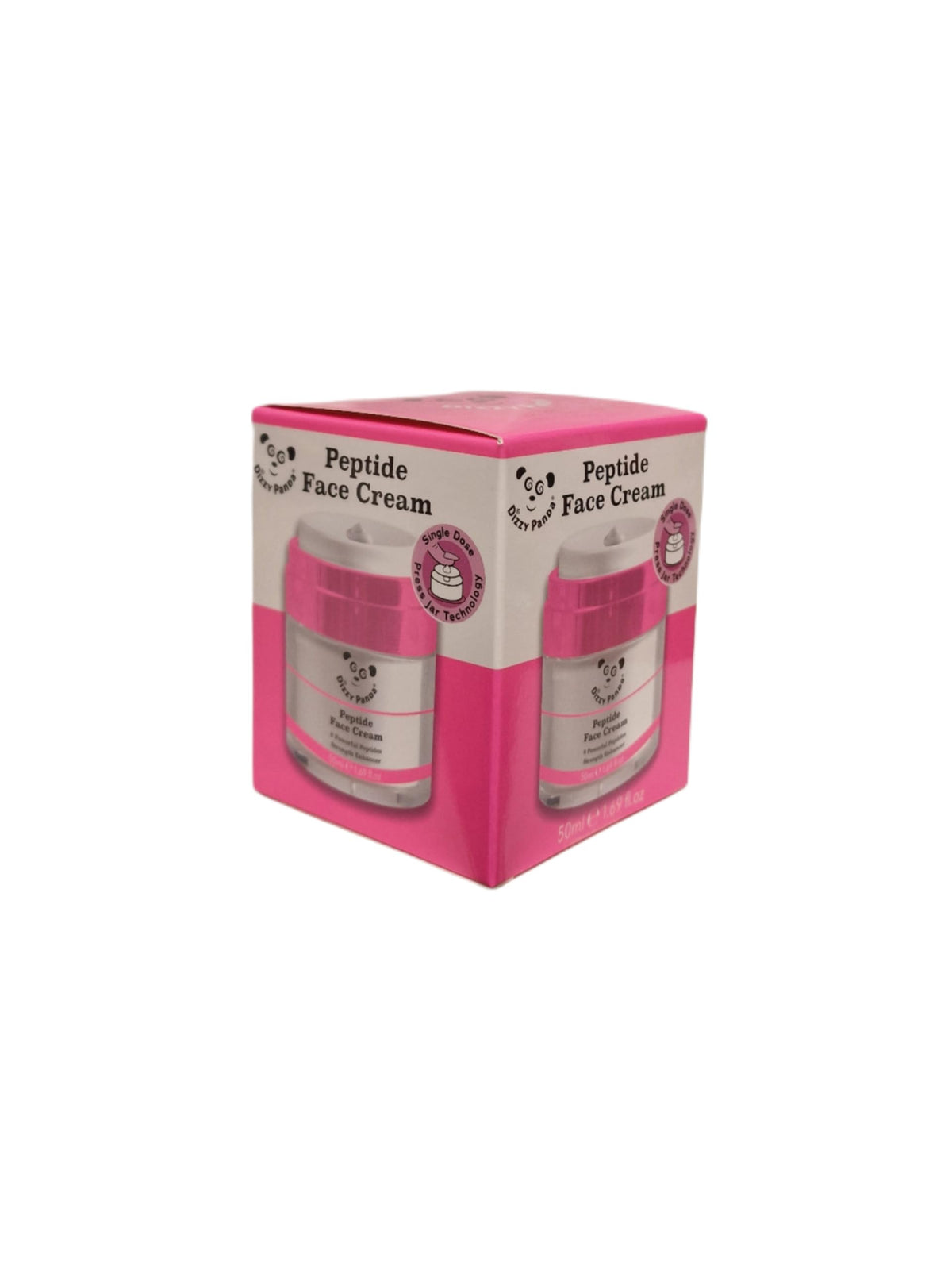 Dizzy Panda Peptide Face Cream 50ml - Advanced Anti-Aging Formula with Single-Dose Press Jar Technology