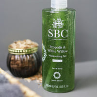 SBC Skincare Propolis & White Willow Moisturising Gel 300ml, Lightweight, Face and Body Gel Moisturiser for Sensitive, Reactive or Blemish-Prone Skin