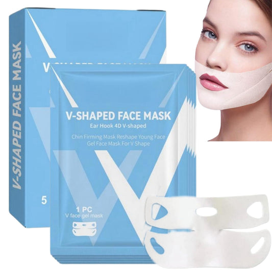 Xinyig 5pcs Bloskin Lift Mask,Double Chin Mask,Face Lift Mask,Double-Chin Reducer Collagen Mask,Face Lifting Mask,V Line Lifting Mask,V Shape Face Tape Mask,V Lifting Chin Up Patch,Skin Tightening Mask
