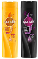 Generic Nourishing Soft & Smooth Shampoo 360 ml&Sunsilk Stunning Black Shine Shampoo 360 ml, With Amla + Oil & Pearl Protein, Gives Shiny, Moisturised, Fuller Hair