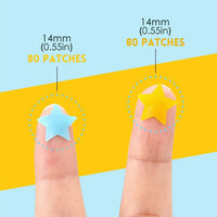 BAGLAK Star Shape Pimple Patch -300 Patches - Yellow & Blue, Hydrocolloid Patches - Pimple Stickers - Blemishes Patch - Facial Care