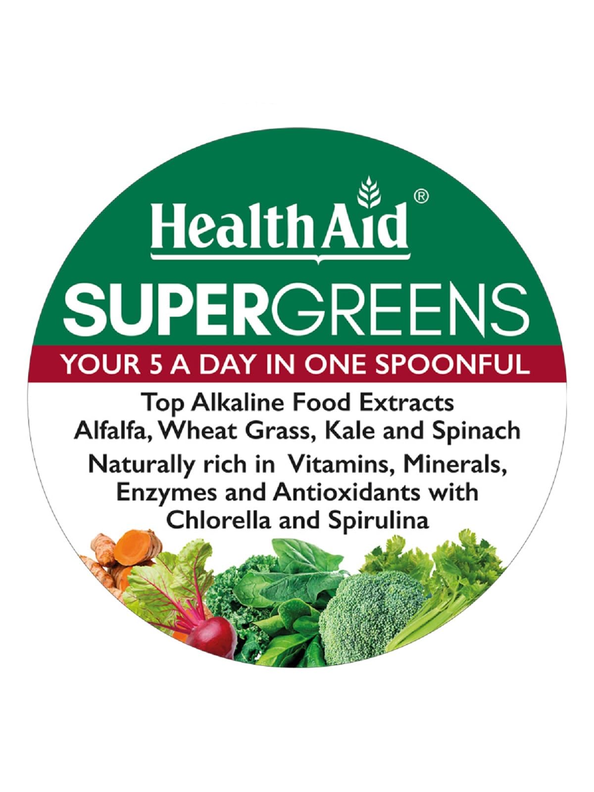 HealthAid SuperGreens Powder, 200 g, Green