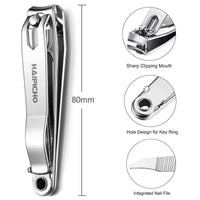 haipicho Nail Clipper, Made with Heavy Duty Stainless Steel, Suitable for Thick Fingernail Toenail Men Women (Silver 1 Pack)