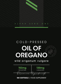 ALPHA01 130mg Carvacrol - 153mg Oregano Oil per Softgel | Cold-Pressed | World Highest Concentration Oregano Oil Capsule (85%+ Carvacrol) – Contains 100% Greek Essential Oil of Oregano – 180 Count by Alpha01