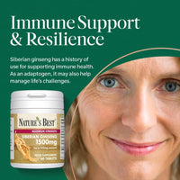 NATURE'S BEST Nature's Best Siberian Ginseng 1500mg - Highly Researched Adaptogen - UK Made - 60 Tablets (2 Months' Supply)