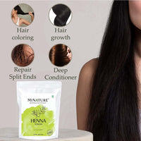minature mi nature Henna Powder (Lawsonia inermis) | Natural Hair Color| Mehandi Powder for Hair | from Rajasthan| Presevative Free | 454gm (16.01 Oz) hair dye |pure and natural | no preservative