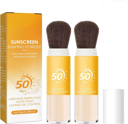 Asheyya 2 Pcs Scalp SPF Powder, SPF 50 Powder Sunscreen for Face, Natural Matte Lasting Breathable, All Skin