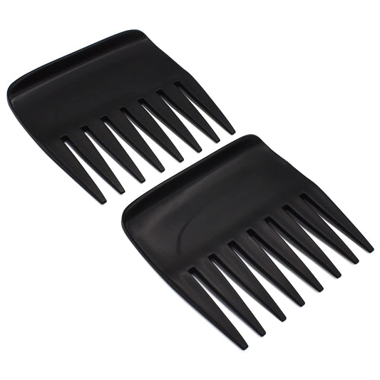 AIRERA 2 Pieces Professional Pompadour Streaker Afro Hair Combs, Mens Slickback Styling Comb, Wide Tooth Wet Pick Hair Beard Comb, Anti-Static Heat Resistant Hairdressing Shower Comb for Men Salon (B)