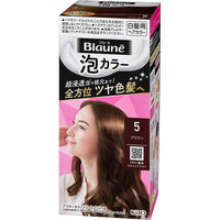 Kao Blaune Bubble Hair Color For Gray Hair - 5 Brown (Green Tea Set)