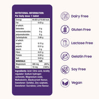 FAST&UP Fast&Up Magnesium - 300mg Magnesium & 10mg Zinc - Saver Multipack - 80 Tablets (4 x 20) - Tasty Blackcurrant & Lime Flavour