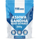 Pure Source Nutrition Organic Ashwagandha Powder 250g Supports Immunity | Premium Ashwagandha Root Superfood Anxiety, Stress & Fatigue Relief, Sleep Aid, Energy Increase Zero Additives Vegan Powder by PSN (250g)