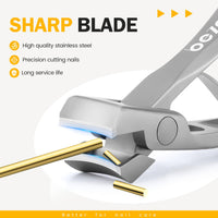 BEZOX Nail Clippers -Large Toenail Clippers for Thick Nails with 17mm Wide Jaw Opening with Nail File, Sharp Curved Blade Finger Nail Clippers, Heavy Duty Nail Cutter Trimmer for Men Seniors