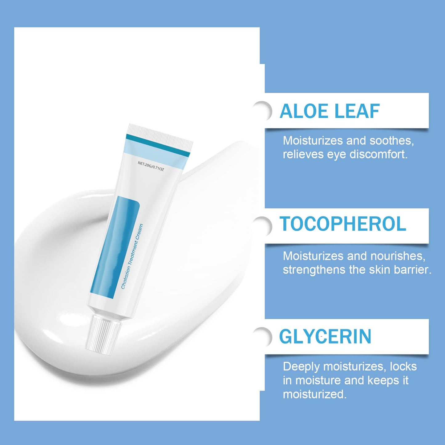 Orknglowy 2PCS Chalazion & Blepharitis Treatment Eye Cream, Chalazion Eye Treatment, Eyelid Cream for Blepharitis, Stye Treatment for Dry Eyes, Moisturizing Eyelid Cream for Daily Eye Care, Soothe, Hydrate