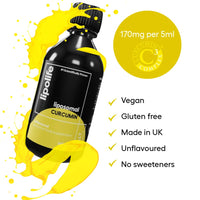 Liposomal Curcumin C3 Complex 240ml – LLT1 High Absorption Liquid Curcumin Supplement for Joint Support, Inflammation & Antioxidant Protection – Advanced Liposomal Delivery, 48 Servings, Lipolife
