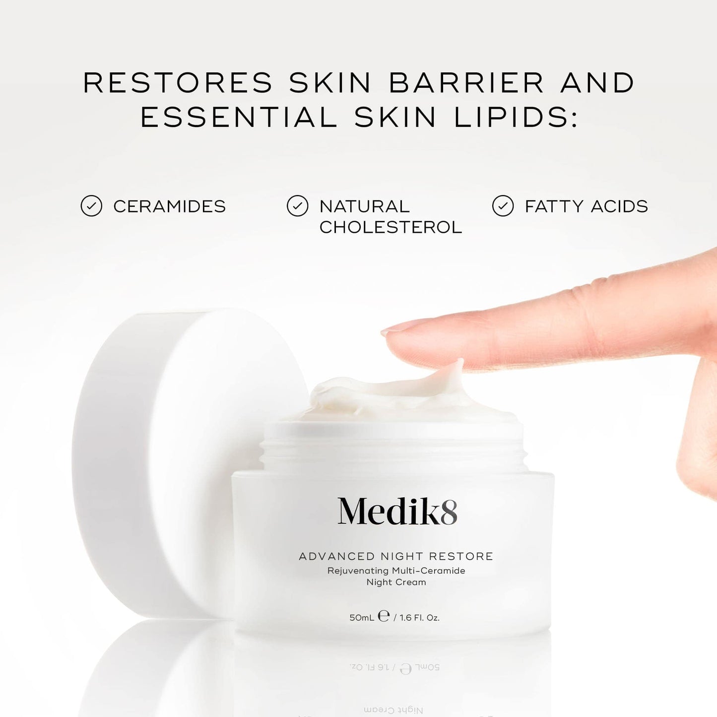 Medik8 Advanced Night Restore - With Optimised Ceramide Complex - Anti-Ageing Cream - Firms, Nourishes & Supports Skin Barrier For Overnight Skin Restoration