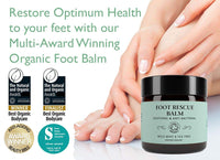 Botanicals Rescue Foot Balm for Cracked Heels, Dry Skin, Anti-fungal Vegan Organic Repair Cream for Athletes Foot Treatment, Diabetics, Mint & Tea Tree