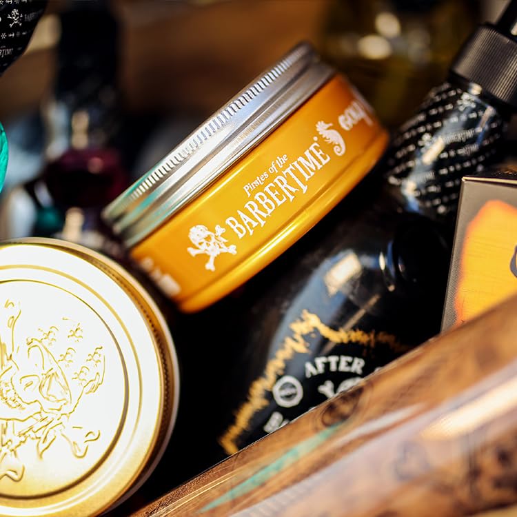 BARBERTIME Hair Styling Gold Pomade Wax | Gel Wax Pomade No3 | Shine Look Strong Hold 150 ml