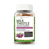 Keltico Milk Thistle Gummies 1000mg – Fortified with Dandelion Root – Liver Support & Detox Supplement – Vegan, Gluten-Free – Antioxidant Support - 90-Day Supply - Liver Health - Cleanse