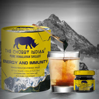 The Chubby Indian® Shilajit Resin, 100% Pure Himalayan Lab Tested 30g, High Fulvic & Humic Acid, Magnesium Supplements, Melatonin, Electrolytes, Shilajit, Vitamin D, Natural Vitality Booster, 1 Box