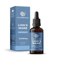 Love Mushrooms Lions Mane Mushroom Supplement, 15,000mg Tincture 30ml, Liquid Drops to Support Focus & Memory, Vegan, Made in The UK