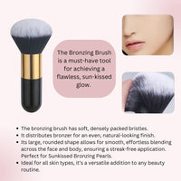 Sunkissed Bronze & Glow Makeup - Includes 2 x 45g Tubs of Sunkissed Bronze & Glow Bronzing Pearls and 1 Soft Bronzing Brush - Bronzer - Vegan-Friendly Makeup Bundle by Kevagh
