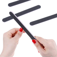 Lictin Pack of 16 Professional Nail Files Double Sided Emery Board (120/240 Grit)(Black)