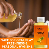 Sacred Remedy Pineapple Yoni Oil Potent, Hydrating, Moisturising Lotion Oil. 100% Natural & Vegan. Reduces Friction, Chaffing & Dryness. Balances PH Level & Fresh Scent with Vitamin E (50ml)